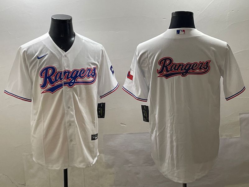 Men Texas Rangers Blank White Game 2025 Nike MLB Jersey style 9